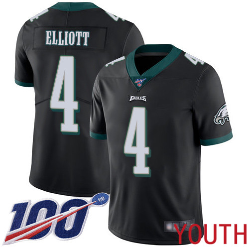 Youth Philadelphia Eagles 4 Jake Elliott Black Alternate Vapor Untouchable NFL Jersey Limited Player Season
